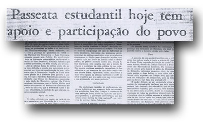 Passeata estudantil hoje tem apoio e participação do povo - Jornal do Brasil